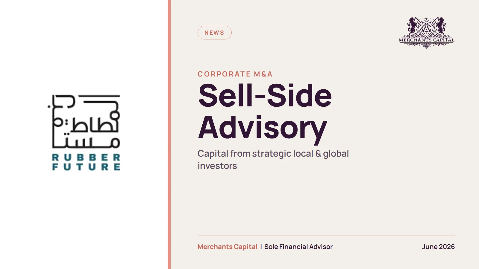 rubber future appoints merchants capital sell side ma advisor featured 1600x900