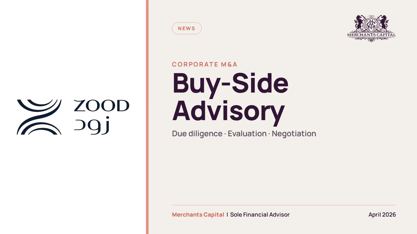 zood appoints merchants capital buy side ma advisor featured 1600x900