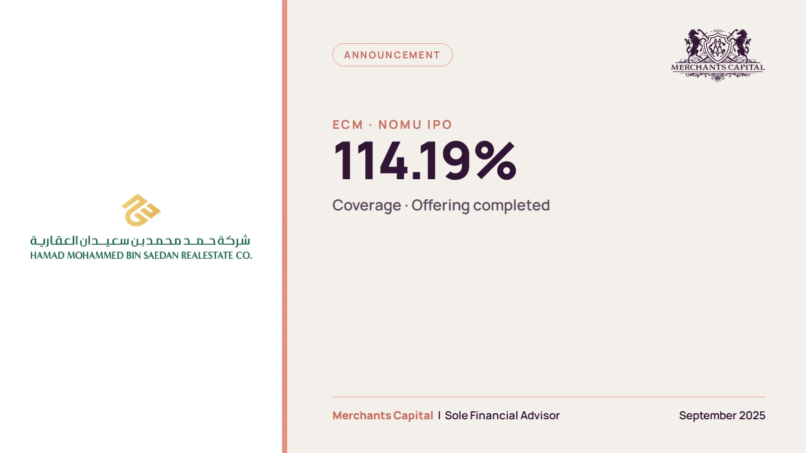 hamad bin saedan real estate ipo results allocation featured 1600x900